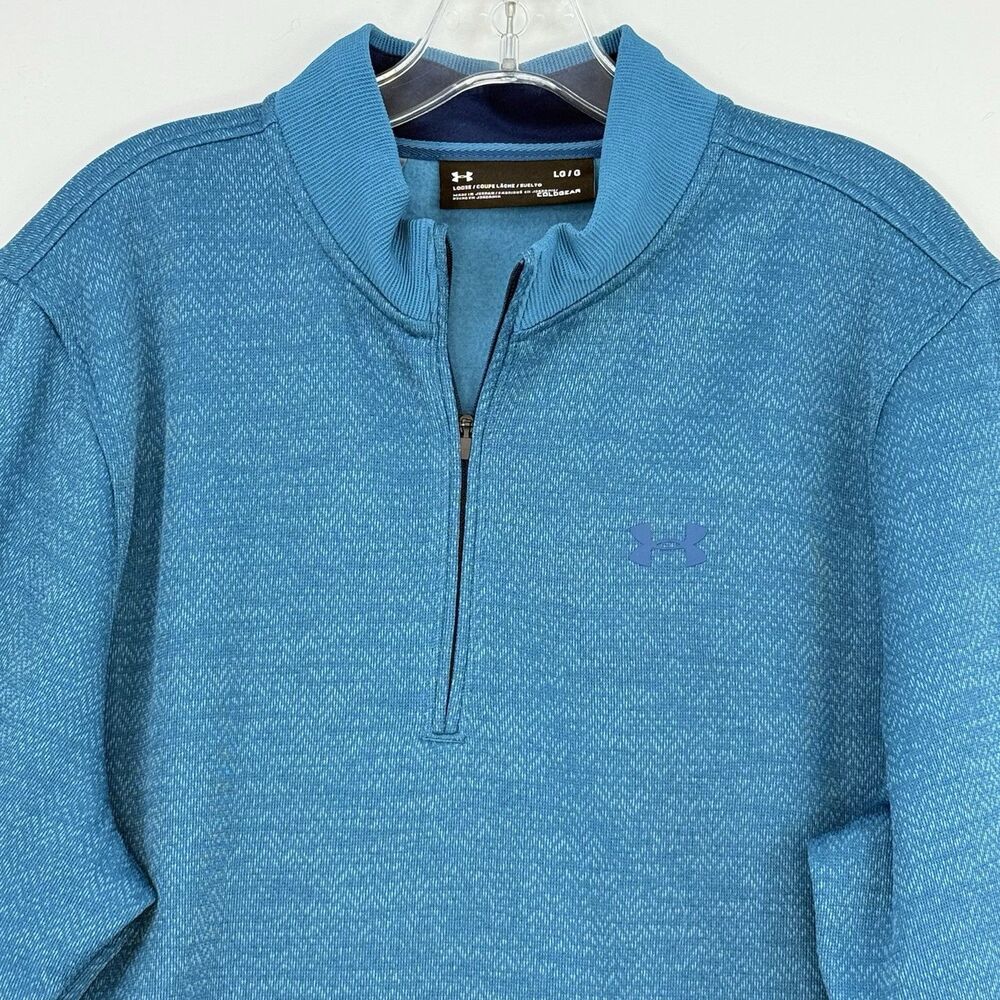 Under Armour Coldgear Quarter Zip Jumper Sweater College Steet Wear Men's Size L - Picture 5 of 14